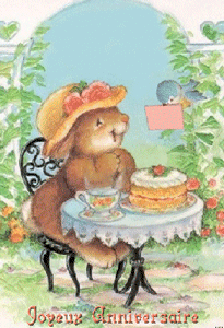 Gif animé joyeux anniversaire ourson